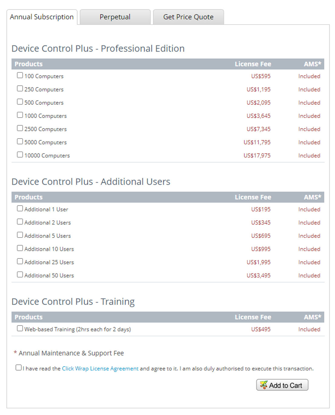 ManageEngine Device Control Plus pricing 1