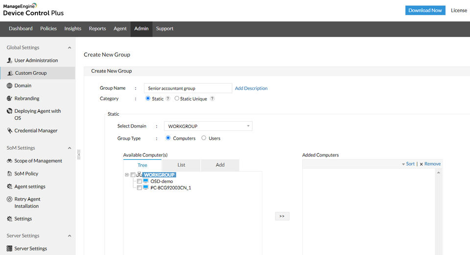 ManageEngine Device Control Plus screenshot 2