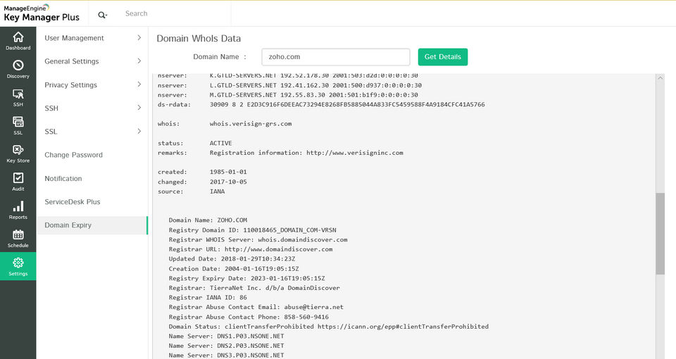 ManageEngine Key Manager Plus screenshot 1