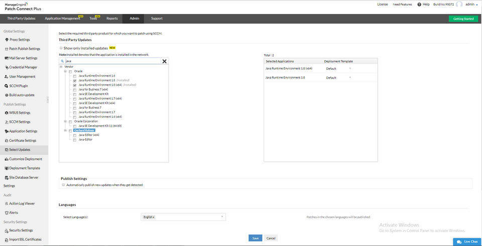 ManageEngine Patch Connect Plus screenshot