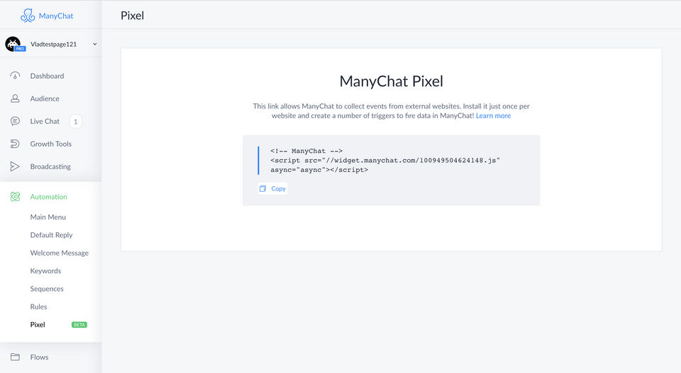 ManyChat screenshot 1