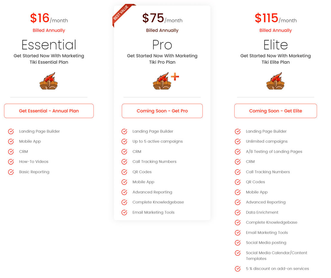 Marketing Tiki pricing 1