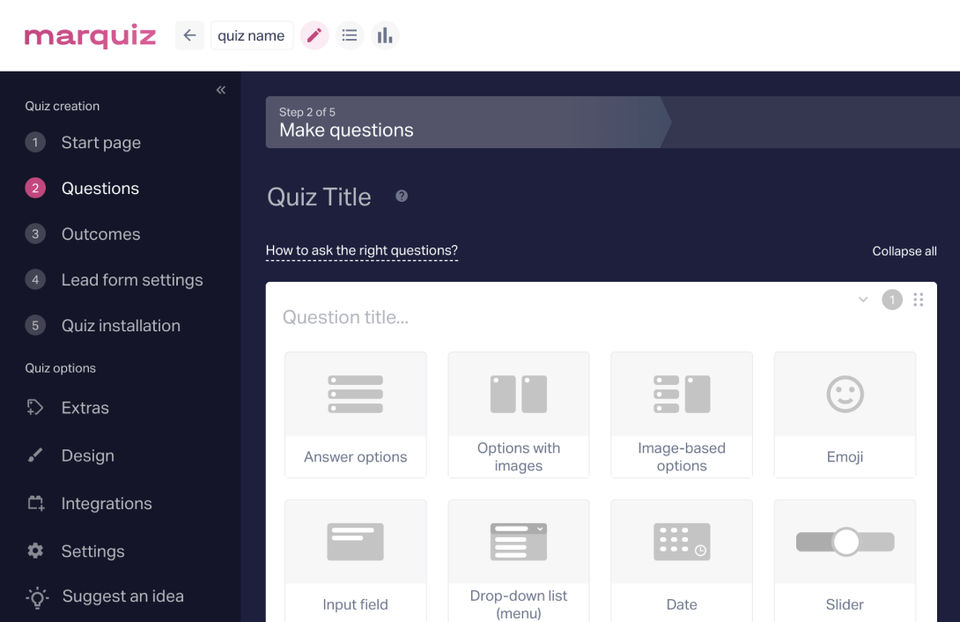 Marquiz screenshot 2
