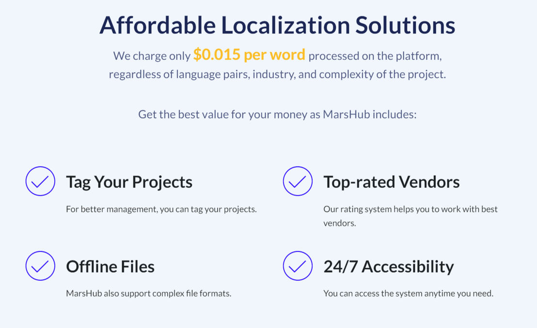 MarsHub pricing