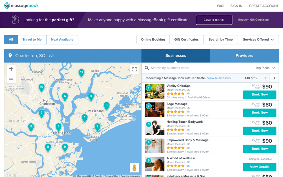 MassageBook screenshot 1