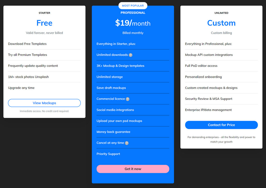 Mediamodifier pricing