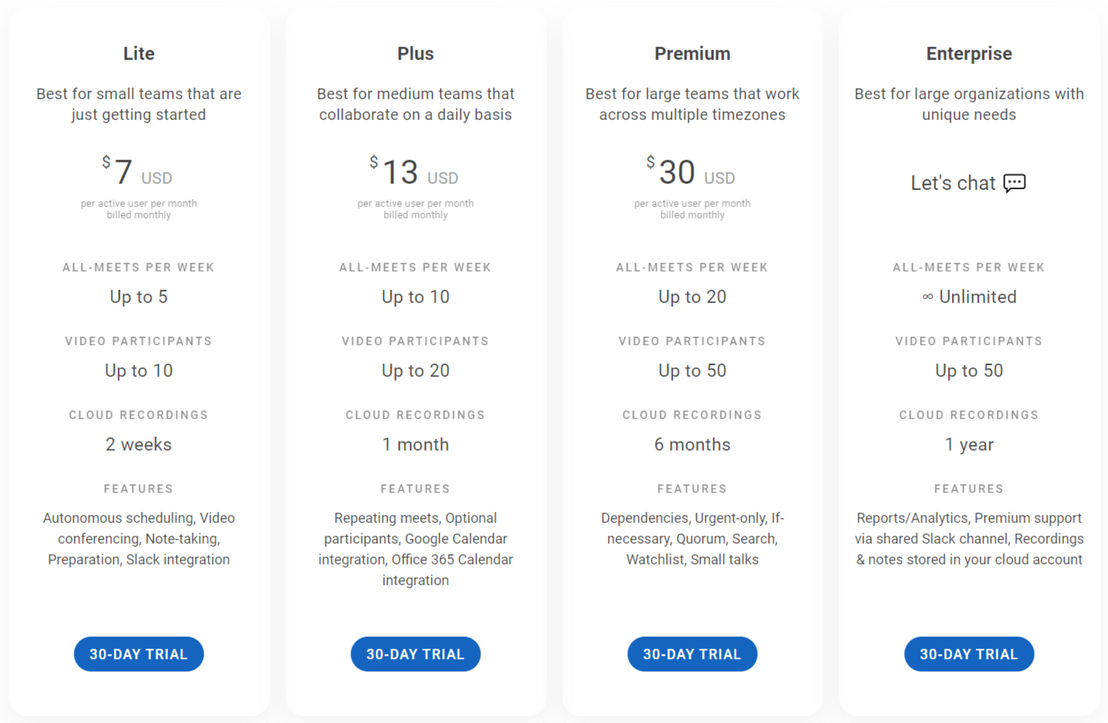 Meetter pricing 1