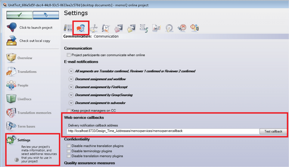 memoQ server screenshot 1