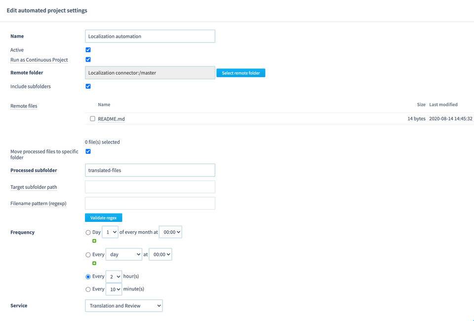 Memsource screenshot 2