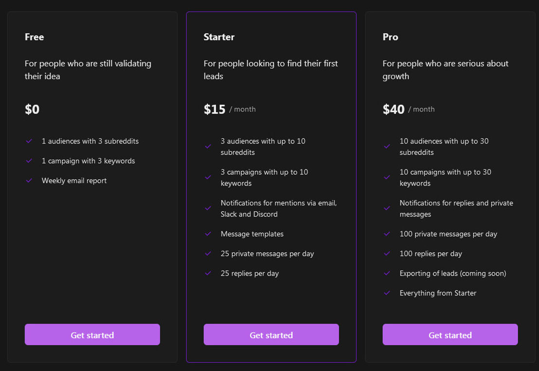 MentionFunnel pricing 1