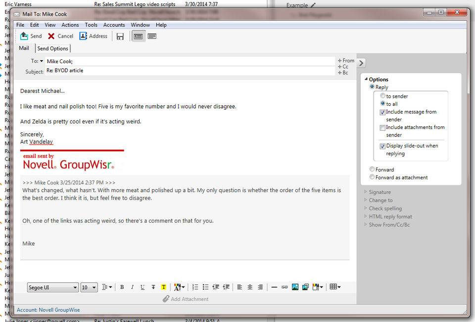 Micro Focus GroupWise screenshot 2