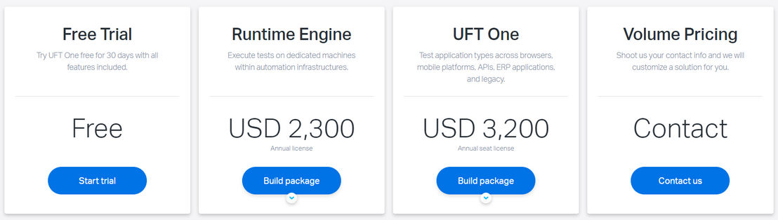 Micro Focus UFT One pricing 1