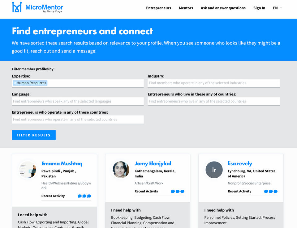 MicroMentor screenshot 1