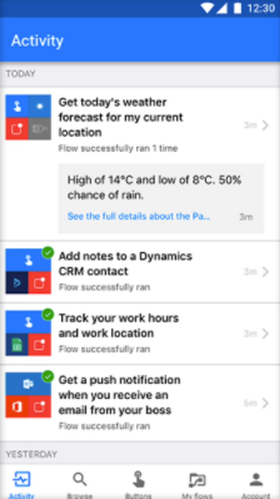 Microsoft Flow screenshot 4