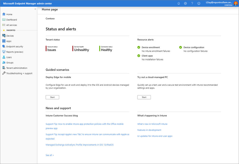 Microsoft Intune screenshot 1