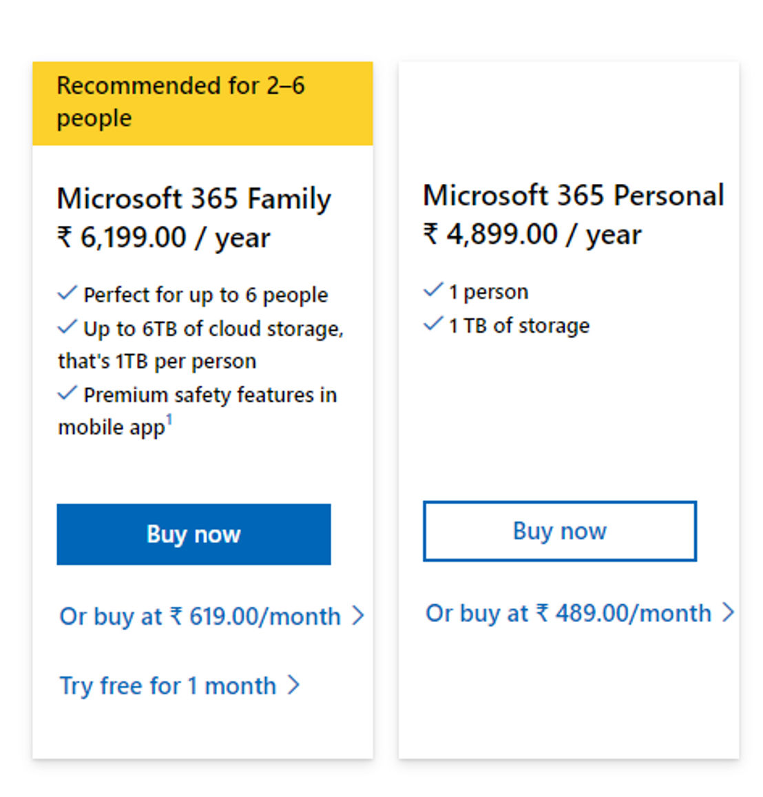 Microsoft OneNote pricing 1