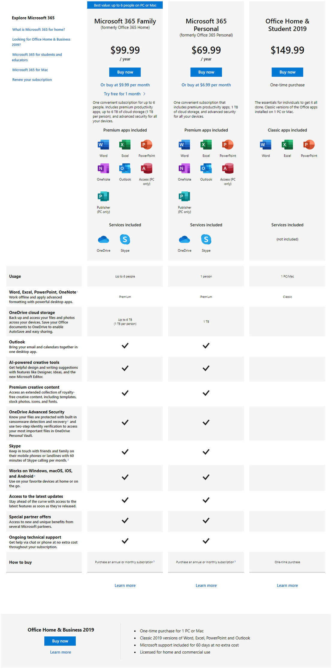 Microsoft Word pricing 1
