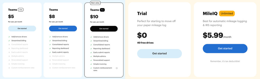 MileIQ screenshot 2