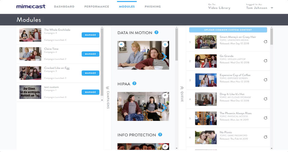 Mimecast Awareness Training screenshot