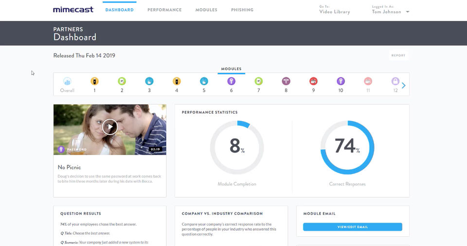 Mimecast Awareness Training screenshot