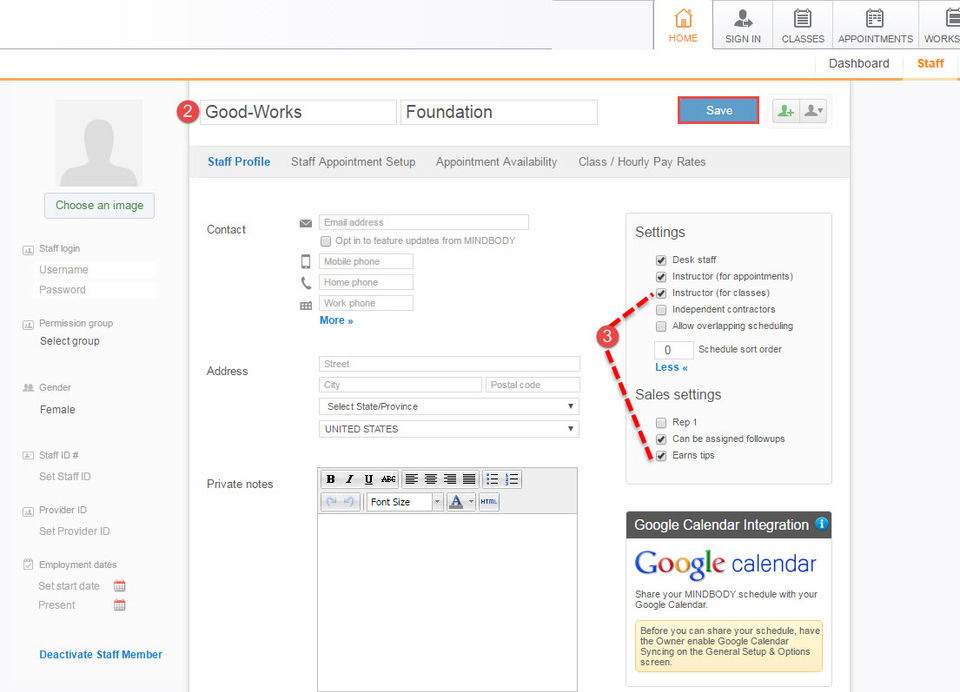 Mindbody screenshot 1