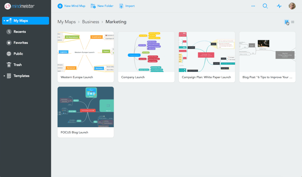 MindMeister screenshot