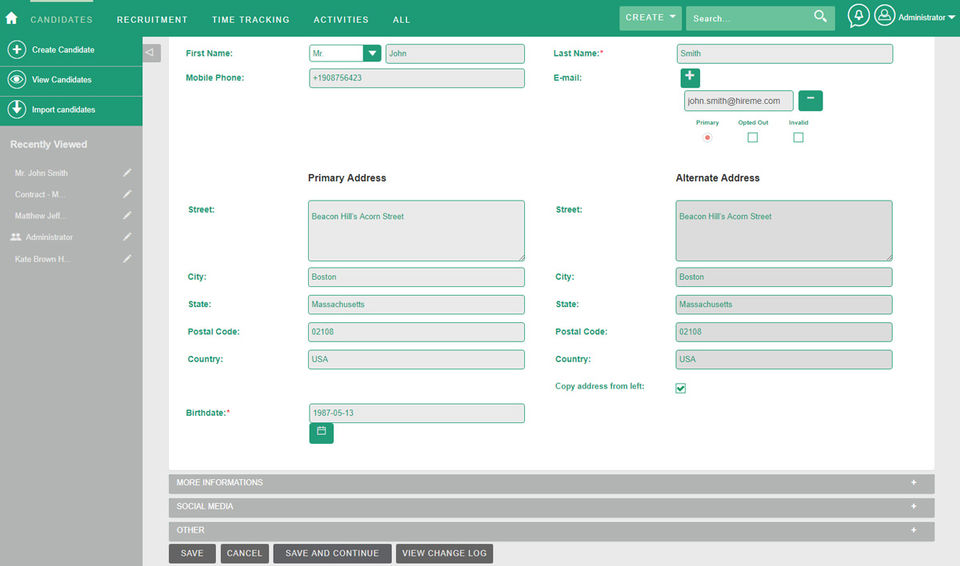 MintHCM screenshot 3