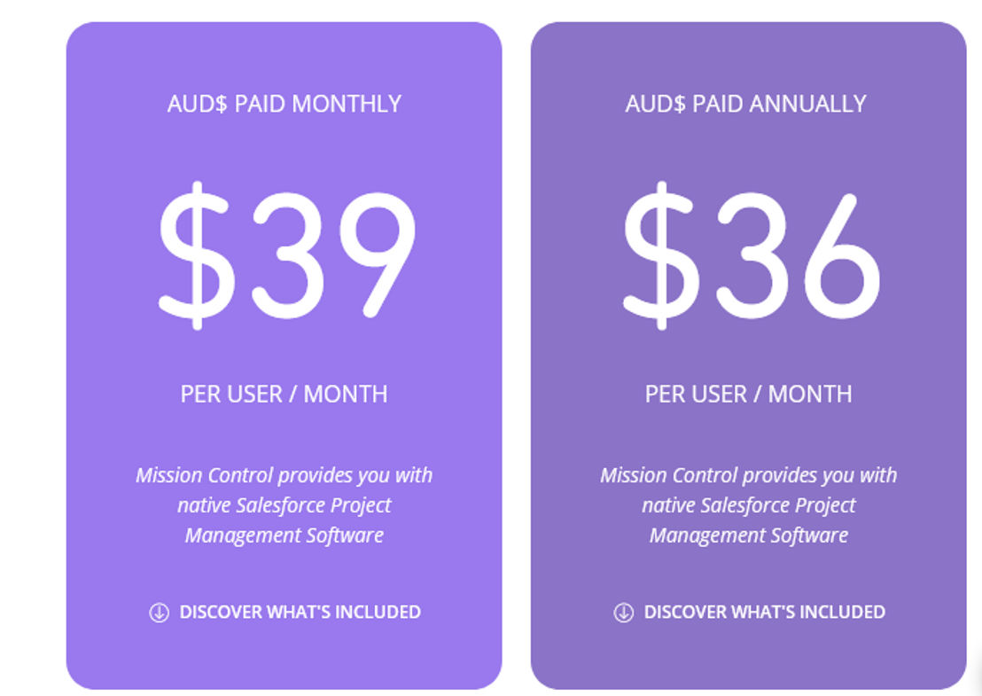 Mission Control pricing 1