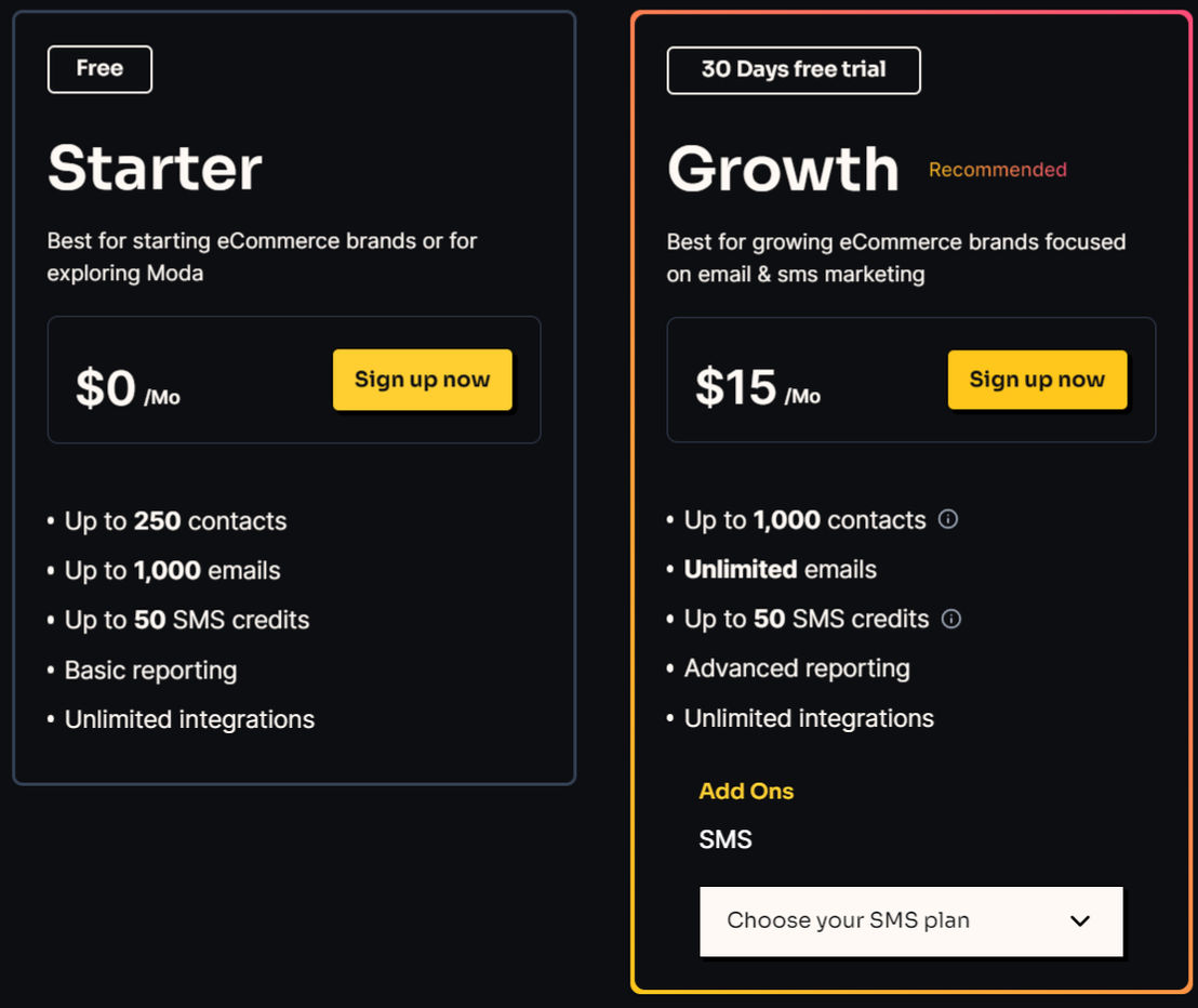 Moda pricing 1