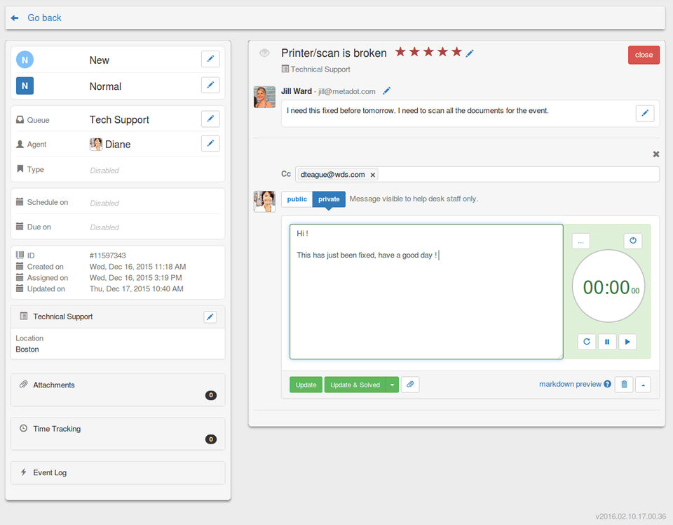 Mojo Helpdesk screenshot 2