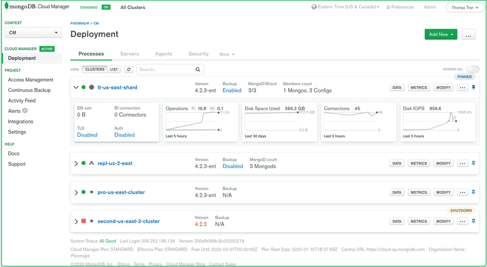 MongoDB Cloud Manager screenshot 1