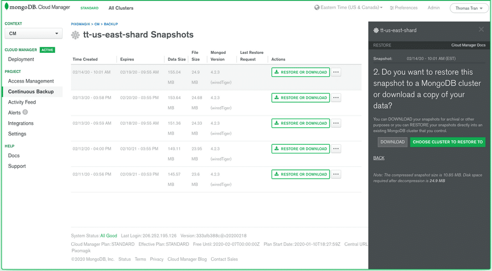 MongoDB Cloud Manager screenshot 3