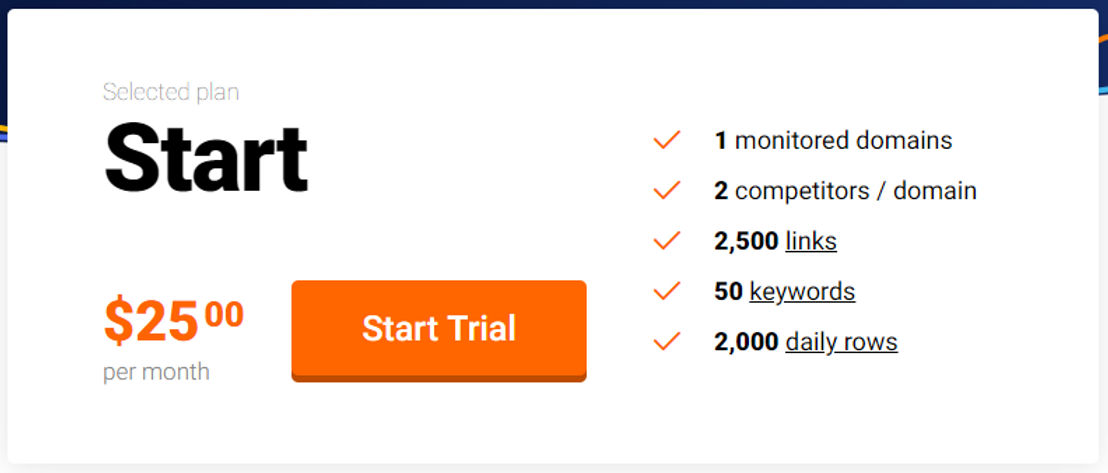 Monitor Backlinks pricing 1