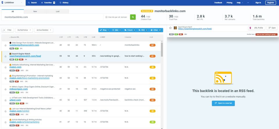 Monitor Backlinks screenshot 1