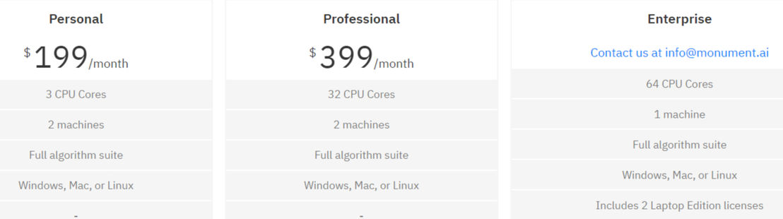 Monument pricing 2