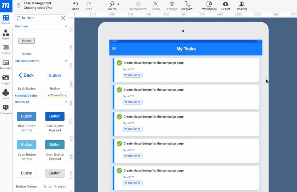 Moqups screenshot 1