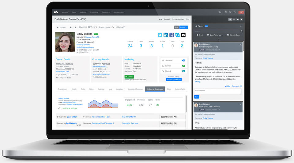 Mothernode CRM screenshot 3