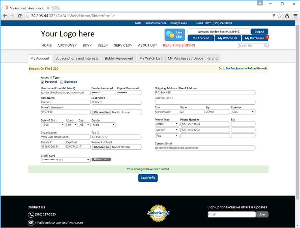 My Auction Software screenshot 1