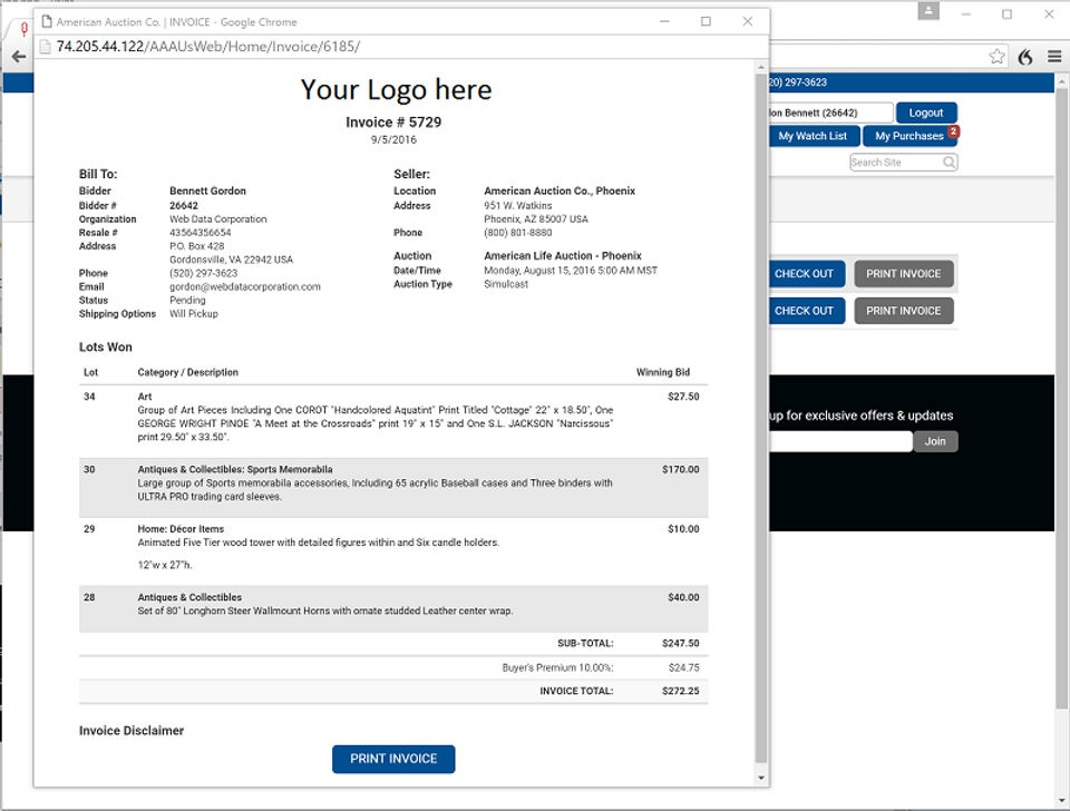 My Auction Software screenshot 4