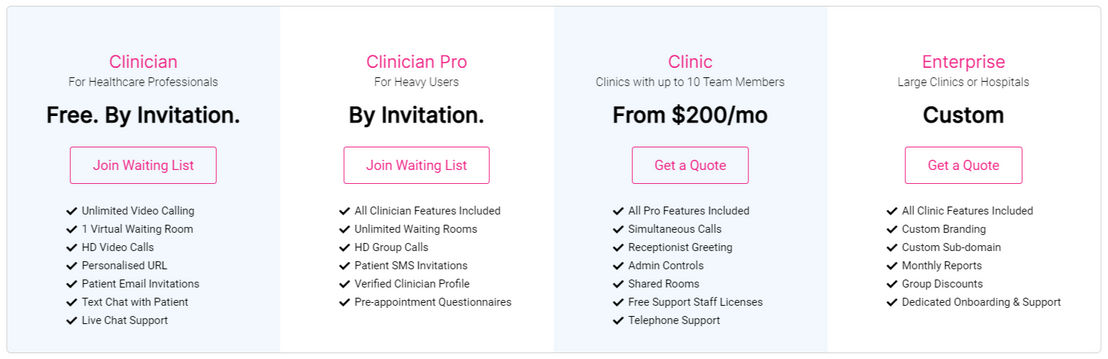 MyClinic pricing 1
