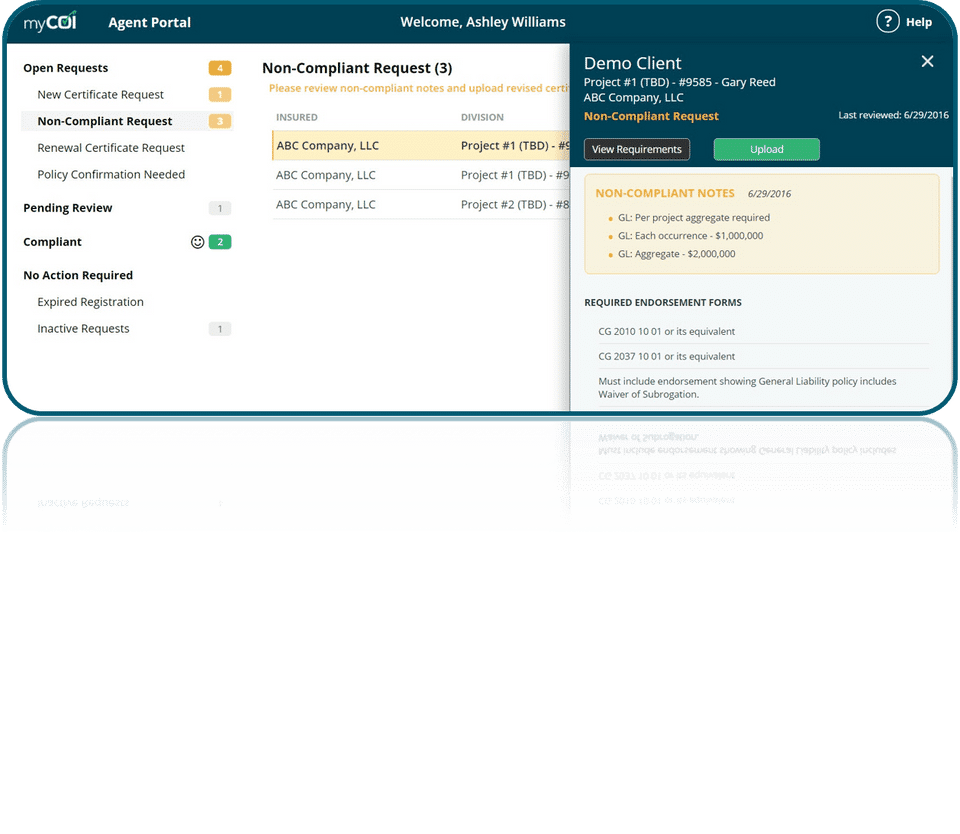 myCOI screenshot 1