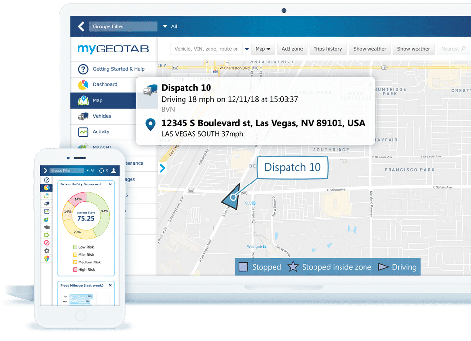 MyGeotab screenshot 1