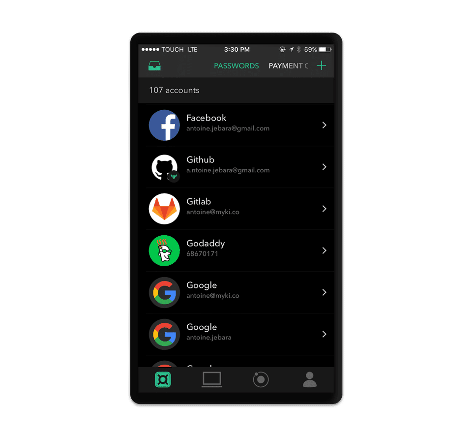 MYKI screenshot 2