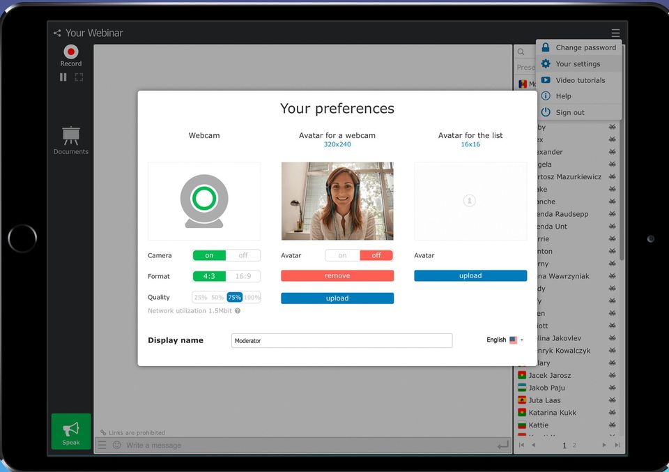 MyOwnConference screenshot