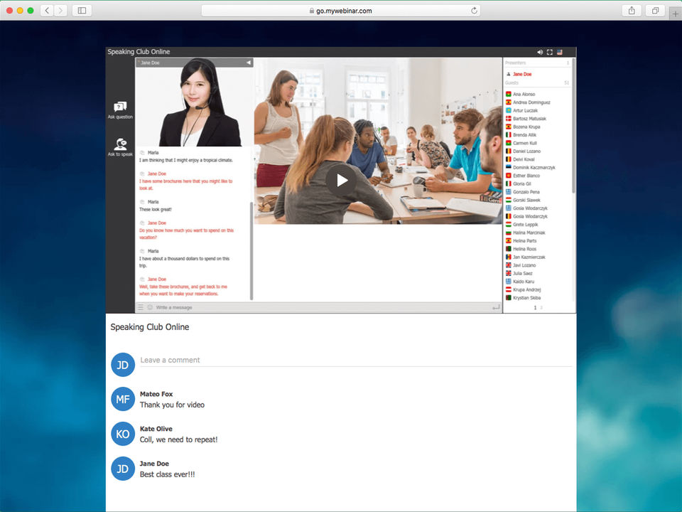 MyOwnConference screenshot