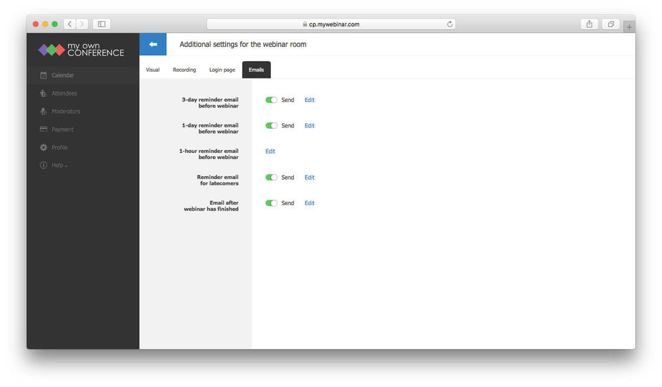 MyOwnConference screenshot
