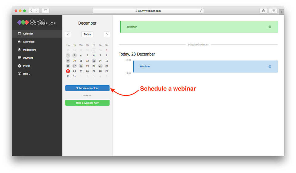 MyOwnConference screenshot