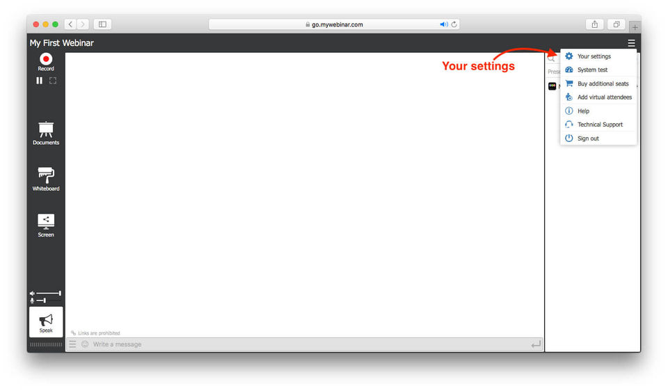 MyOwnConference screenshot
