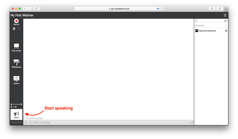 MyOwnConference screenshot