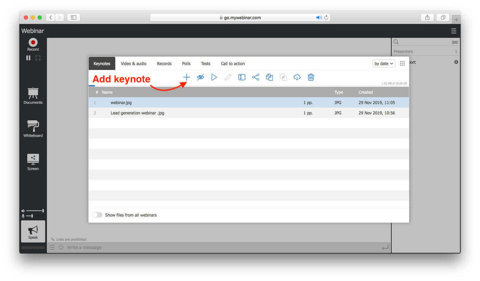 MyOwnConference screenshot